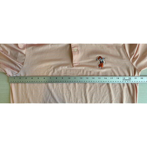RLX Ralph Lauren Peach Colored Striped Casual Golf Polo Shirt Men’s M Light - Picture 5 of 8
